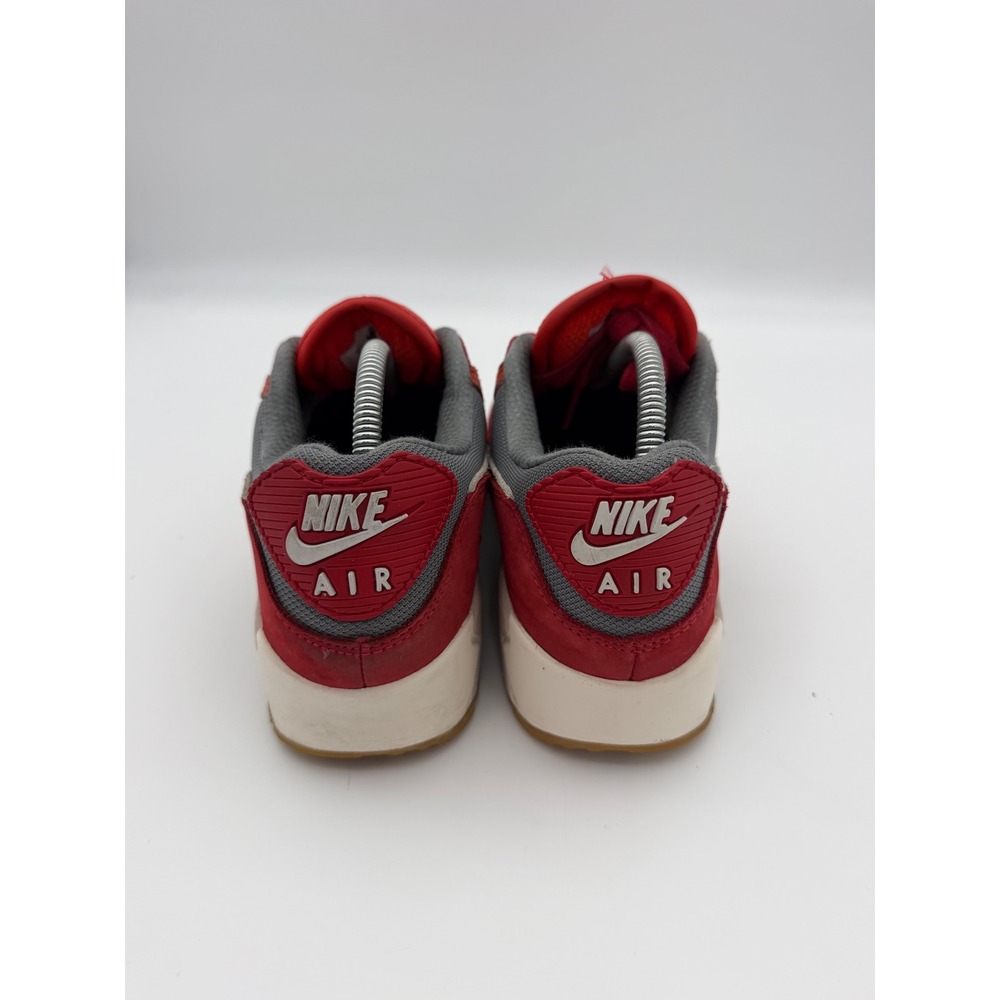 Nike Air Max 90 Mens Shoes Gym Red Grey Gum Sole DH4621-600 Size 9 - Picture 5 of 8